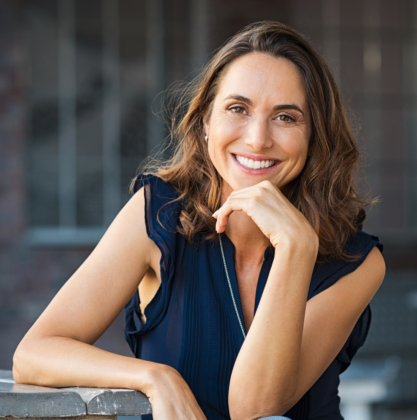 Happy mature woman outdoor Skin Rejuvenation (Medical Spa) in Philadelphia, PA